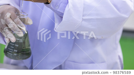 Biological Oxygen Demand (BOD) testing process in laboratory. 98376589