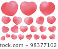 Hand-painted heart gradation 98377102