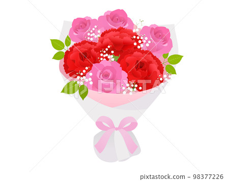 Bouquet of roses and carnations Bouquet of roses and carnations 98377226