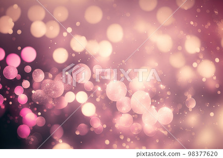 Pink bokeh and glitter sweet background. Graphic design illustration 98377620