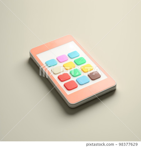 Multi application on smartphone or mobile phone screen background Multi application on smartphone or mobile phone screen background 98377629
