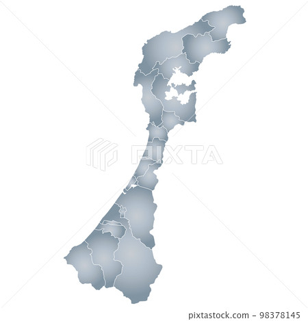 Ishikawa prefecture and municipalities map 98378145