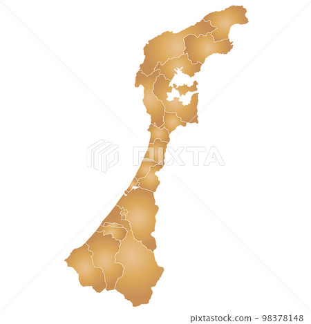 Ishikawa prefecture and municipalities map Ishikawa prefecture and municipalities map 98378148