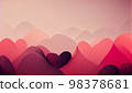 Abstract colorful wallpaper in concept of romantic love. Generative AI. 98378681