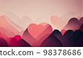 Abstract colorful wallpaper in concept of romantic love. Generative AI. 98378686