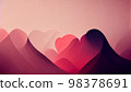 Abstract colorful wallpaper in concept of romantic love. Generative AI. 98378691