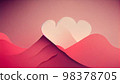 Abstract colorful wallpaper in concept of romantic love. Generative AI. 98378705