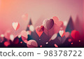 Abstract colorful wallpaper in concept of romantic love. Generative AI. 98378722