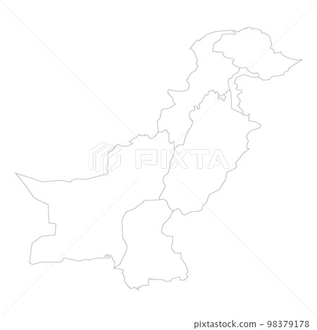 Pakistan political map of administrative divisions 98379178