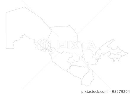 Uzbekistan political map of administrative divisions 98379204
