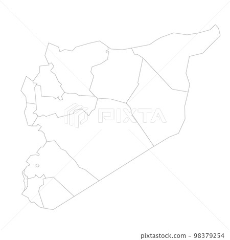 Syria political map of administrative divisions 98379254