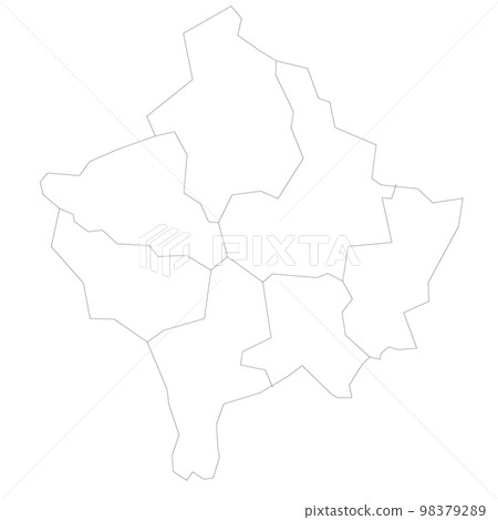 Kosovo political map of administrative divisions 98379289