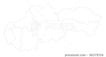 Slovakia political map of administrative divisions Slovakia political map of administrative divisions 98379356