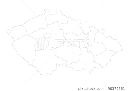 Czech Republic political map of administrative divisions 98379361