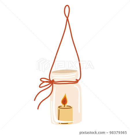 Candle. Decorative wax candle for relax, interior decor, holiday and Christmas. Wax candle. Hand drawn vector illustration isolated on the white background. Candle. Decorative wax candle for relax, interior decor, holiday and Christmas. Wax candle. Hand drawn vector illustration isolated on the white background. 98379365