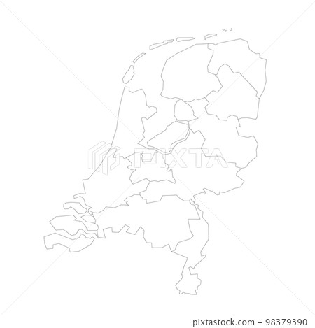 Netherlands political map of administrative divisions Netherlands political map of administrative divisions 98379390