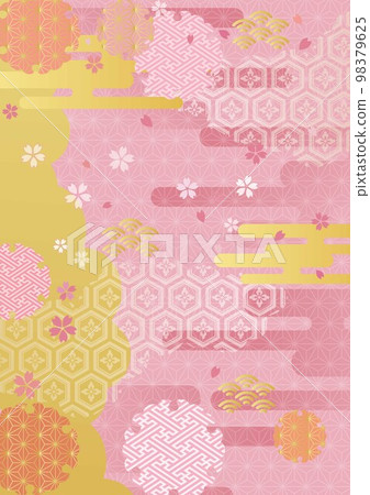 日本模式粉紅色背景_垂直類型 1580 98379625