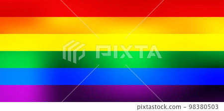 Flag LGBT squared icon, badge or button. Template design, vector illustration. Love wins. LGBT symbol in rainbow colors. Gay pride silk textile background Flag LGBT squared icon, badge or button. Template design, vector illustration. Love wins. LGBT symbol in rainbow colors. Gay pride silk textile background 98380503