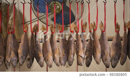 Salt-dried fish (ham yui) sold in Tokusuke, West of Hong Kong. The taste of the common people is now high-class 98380805