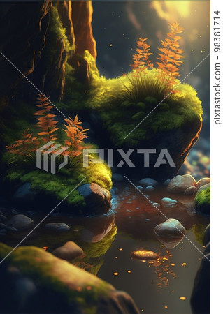 Fantastic otherworldly river scenery 98381714