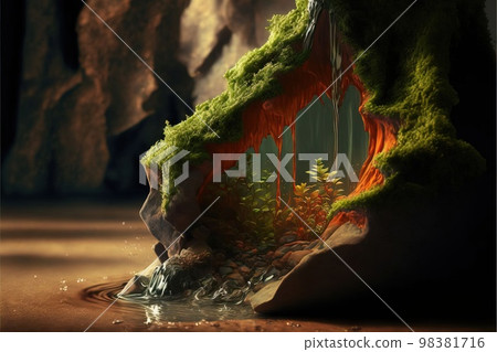 Fantastic otherworldly river scenery 98381716