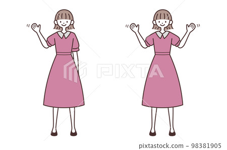 一個女人揮手 98381905