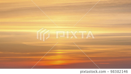 Yellow and orange dramatic sunset sky 98382146