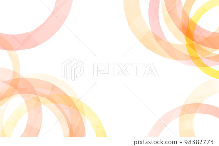Abstract background material combined with warm color circles 98382773