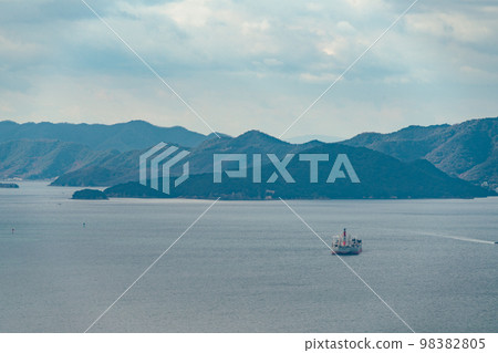 Tomonoura 2 岡山縣笠岡市白石島 從高山山頂看 98382805