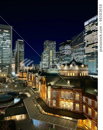 Night view of Tokyo Station seen from the KITTE Observatory Night view of Tokyo Station seen from the KITTE Observatory 98383658