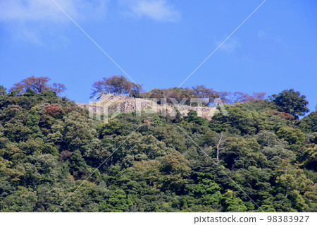 鳥取城跡、城堡、山城、遠景（鳥取縣、鳥取市） 98383927