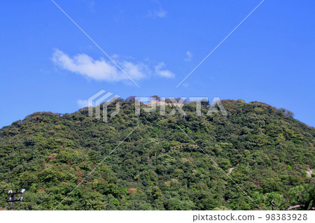 鳥取城跡、城堡、山城、遠景（鳥取縣、鳥取市） 98383928