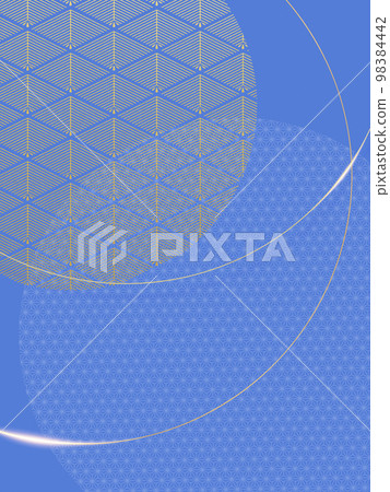 Refreshing sky blue Japanese style material 98384442