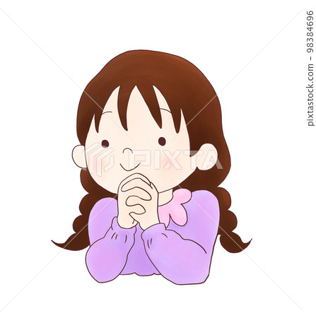 一個讓她心跳加速的女孩的插圖 98384696