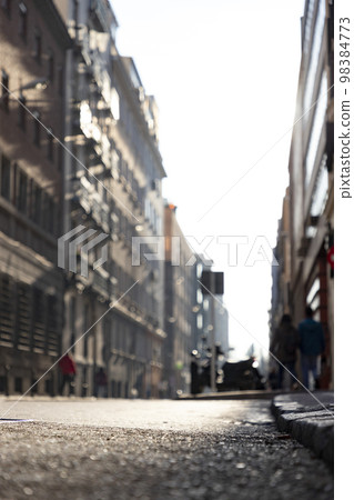 Buildings. Streets. Abstract photography of the streets of the city of Madrid. Spain. Photography. Buildings. Streets. Abstract photography of the streets of the city of Madrid. Spain. Photography. 98384773