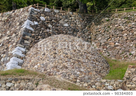 蜿蜒的石壁、天空丸遺跡、鳥取城跡(鳥取縣、鳥取市) 蜿蜒的石壁、天空丸遺跡、鳥取城跡(鳥取縣、鳥取市) 98384803