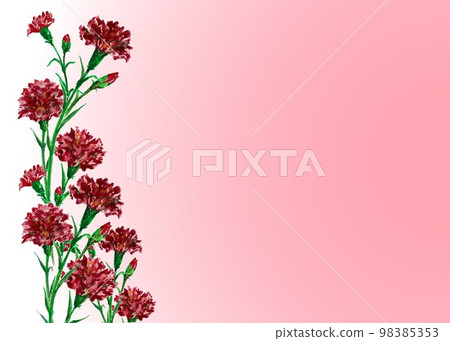 Frame with gorgeous carnation decoration 98385353