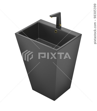 Floor-mounted wash basin with sensor faucet 98385399