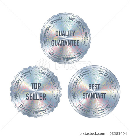Holographic gradient circles set 98385494