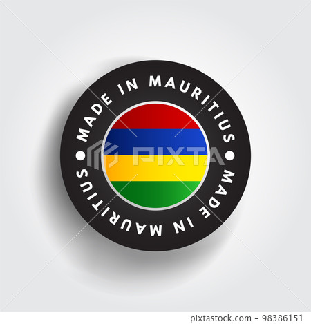 Made in Mauritius text emblem badge, concept background Made in Mauritius text emblem badge, concept background 98386151