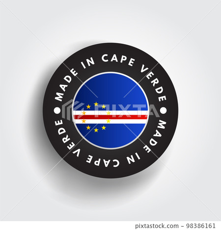 Made in Cape Verde text emblem badge, concept background 98386161