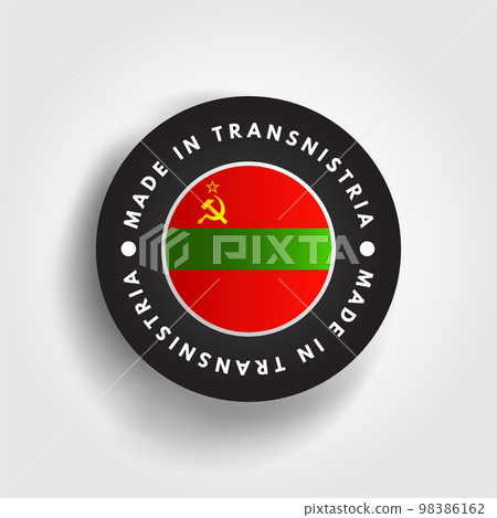 Made in Transnistria text emblem badge, concept background 98386162