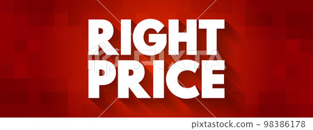 Right Price text quote, concept background 98386178