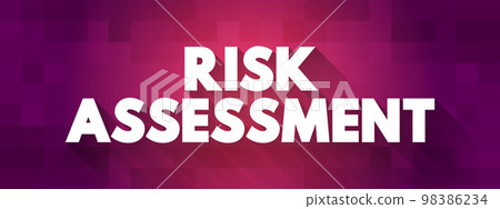 Risk Assessment - process to identify potential hazards and analyze what could happen if a hazard occurs, text concept for presentations and reports Risk Assessment - process to identify potential hazards and analyze what could happen if a hazard occurs, text concept for presentations and reports 98386234
