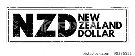 NZD - New Zealand Dollar acronym text stamp, concept background NZD - New Zealand Dollar acronym text stamp, concept background 98386531