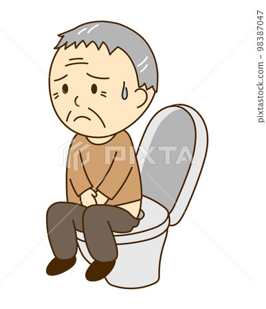 不安的祖父在廁所 98387047