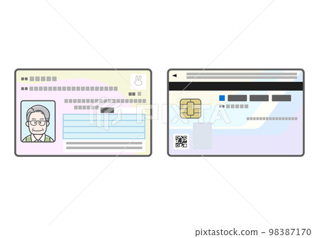 一位老人的個人編號卡插圖(雙面) 一位老人的個人編號卡插圖(雙面) 98387170