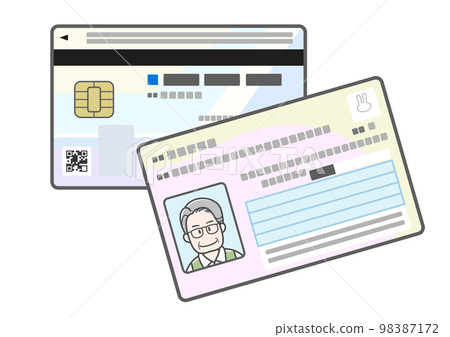 一位老人的個人編號卡插圖(雙面) 一位老人的個人編號卡插圖(雙面) 98387172