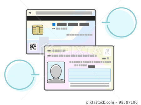 Illustration of front and back of my number card 98387196