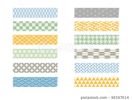 日本圖案美紋紙膠帶套裝。 98387614